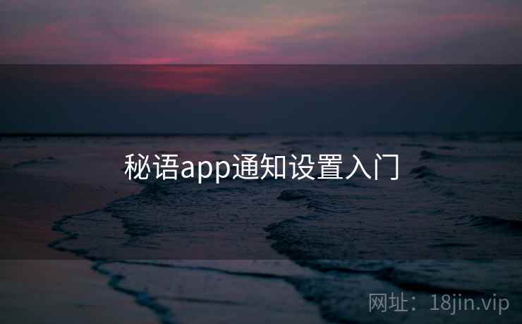 秘语app通知设置入门