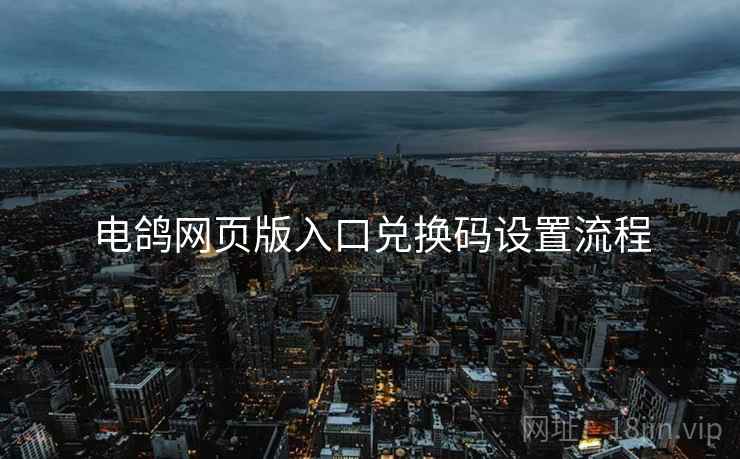 电鸽网页版入口兑换码设置流程
