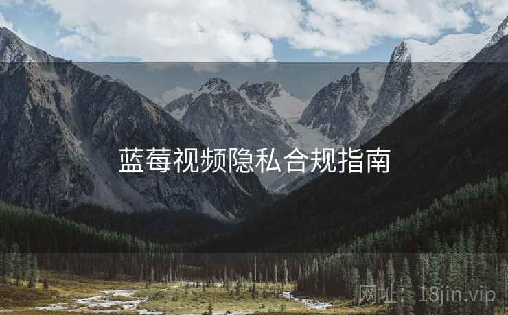 蓝莓视频隐私合规指南