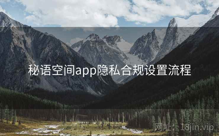 秘语空间app隐私合规设置流程