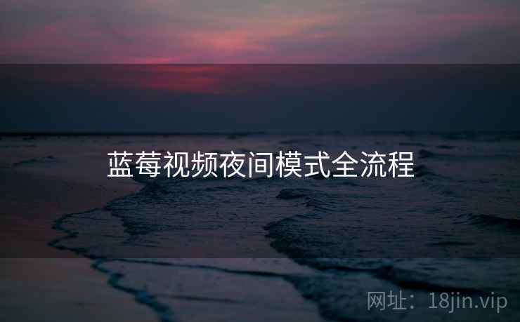 蓝莓视频夜间模式全流程
